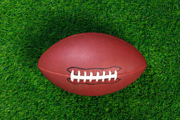 American football on grass