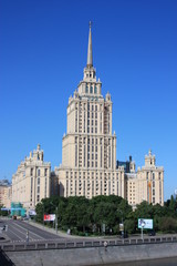Fototapeta na wymiar High building in Moscow.