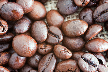 High Resolution Coffee Background With Copy Space