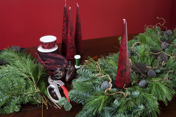 Adventsgesteck basteln