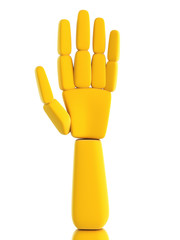 isolated symbolic human hand