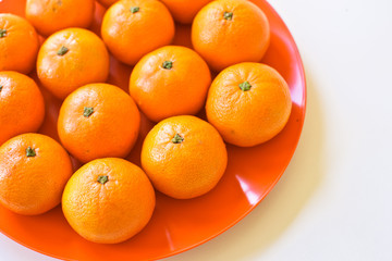 Oranges on a plate