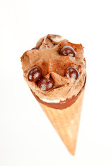 Chocolate ice cream cone