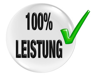 Button 100 % Leistung rund