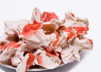Кусочки крабового мяса. Имитация.