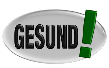 Button GESUND! oval