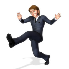 businessman cartoon funny walk