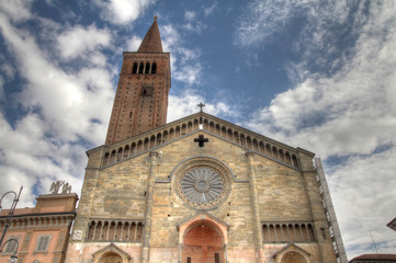 Italy - Piacenza cathedral - obrazy, fototapety, plakaty