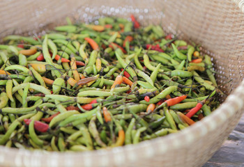 miniature hot peppers