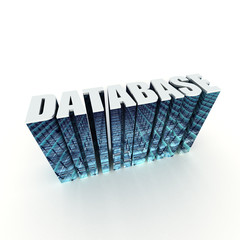 Naklejka premium database 3-dimensional text