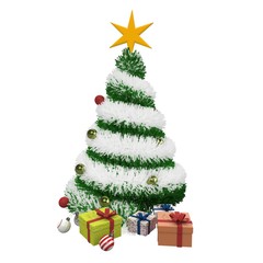 3d Christmas tree with star