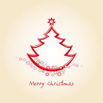 &aacute;rbol de navidad con fondo crema
