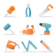 3D Iconset Werkzeuge Petrol