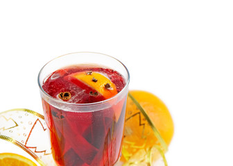 Winter hot drink  isolated on white background