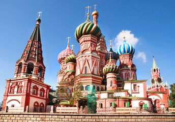 Fototapeta na wymiar Kopuła katedry św Bazylego na Placu Czerwonym w Moskwie Rosja