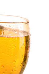 Cup of beer isolated on white