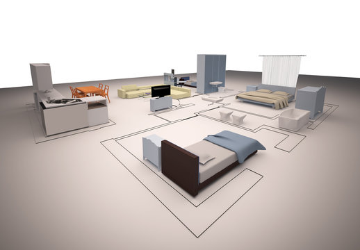 interni casa 3d