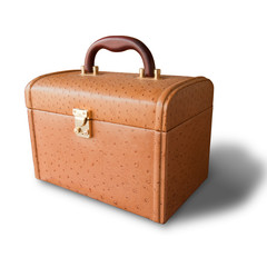 Brown leather box and shadow