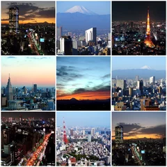 Foto op Plexiglas Montage vues de Tokyo © Delphotostock