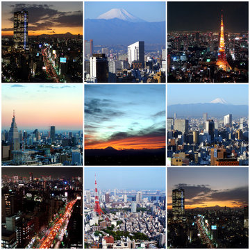 Montage vues de Tokyo