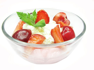 cherry dessert with pudding and jelly