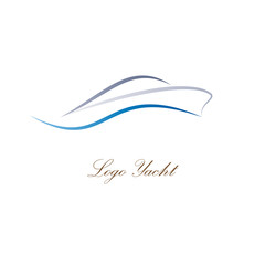 Logo motorboat and boat