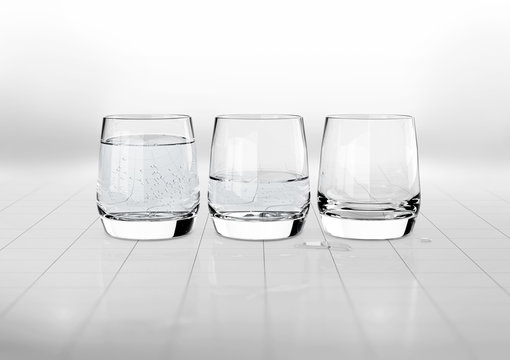 3 Gl&auml;ser, symbolisch