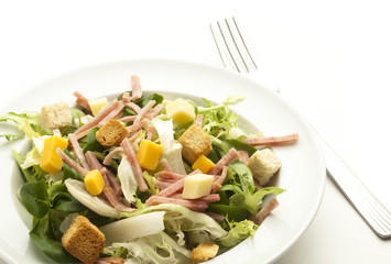 fork and salad