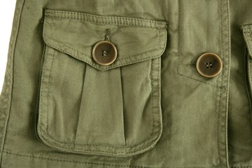 green jacket pocket militar inspired fashion detail