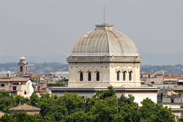 roma panorama la sinagoga ebraica