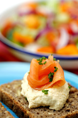 Smoked Salmon with Houmous