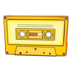 fully editable vector audio cassette