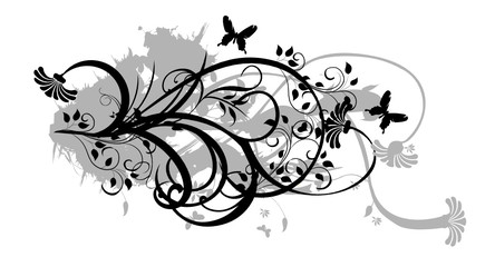 FLORAL ARABESQUE GRIS