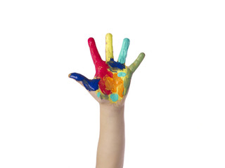 Painted hand