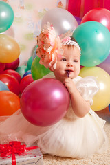 Fototapeta na wymiar Happy baby urodziny
