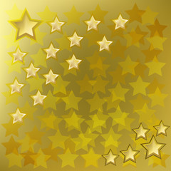 abstract background with gold stars