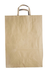 Shopping bag made from recycled paper.