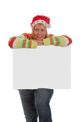 Weiße Reklametafel