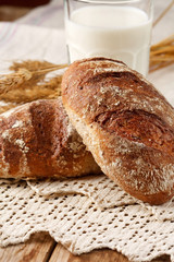 fresh bread on the table