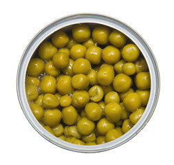 Tinned green peas