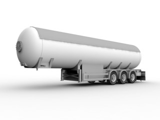 Grayscale Auto tank. 3D render.