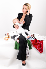 Bussines woman in a household