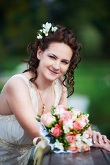 Romantic happy bride