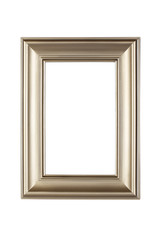 Champagne frame isolated on white background