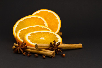 Orange geschnitten