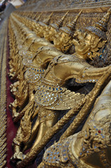 Golden temple figures in Thailand