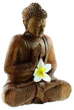 statuette bois de bouddha