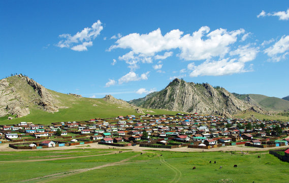 Tsetserleg town in Mongolia