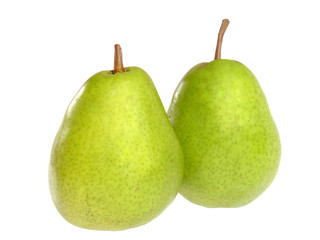 Mouthwatering pear isolated on white background