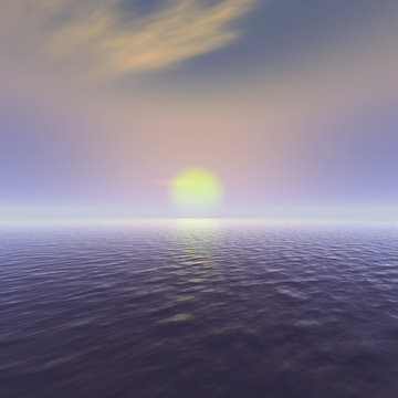 Sonne über dem Ozean
